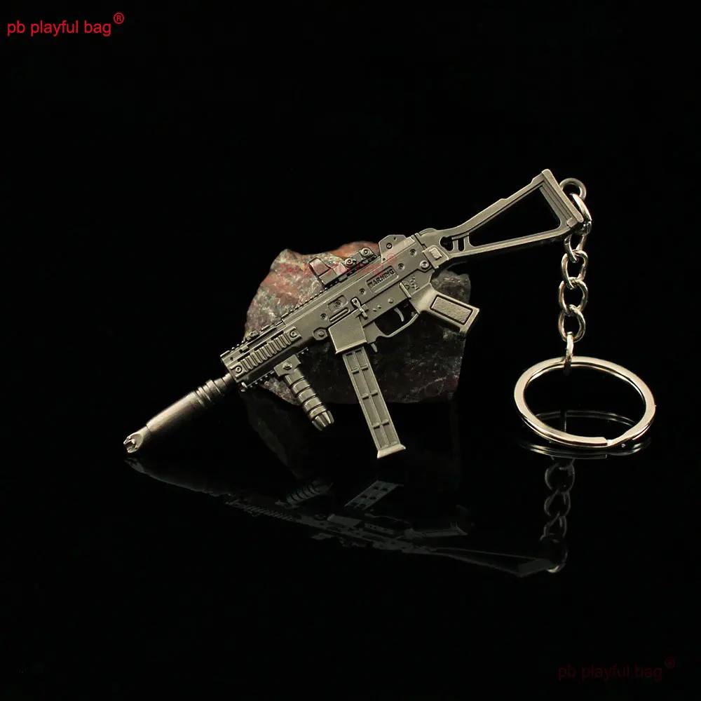 Porte-clés modèle Mini pistolet 9cm, 141UMP45, bijoux CS, pendentif en métal, figurines d'action, décoration, jouet pour enfants, cadeau ZG126