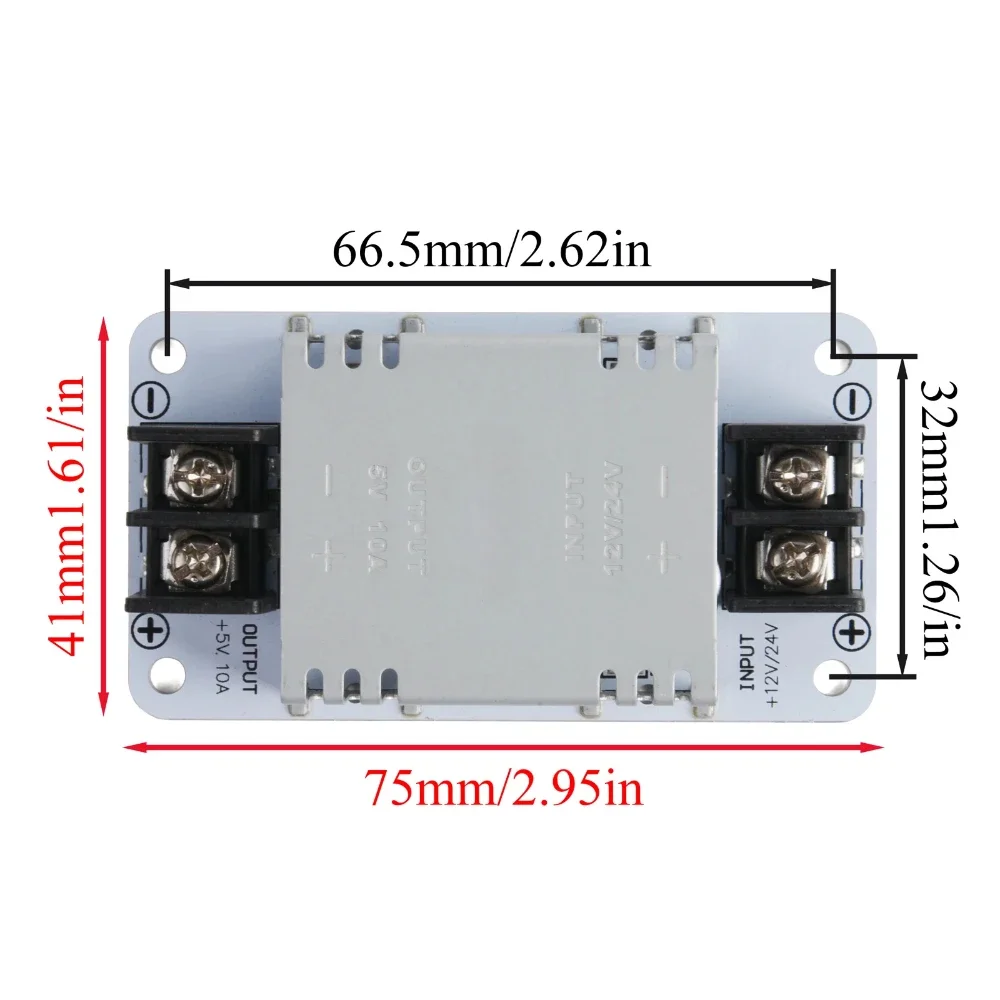 DC Power Converter 12V-24V To 5V 10A 50W Mini PCBA Module Buck Voltage Regulator Step Down Power Supply for Car Accumulator CE