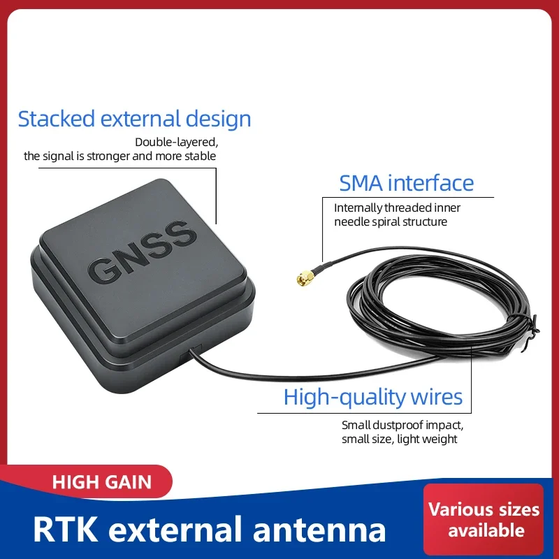 

High-Precision GNSS Positioning, Single-Frequency External Antenna, RTK Vehicle Navigation GPS External Antenna