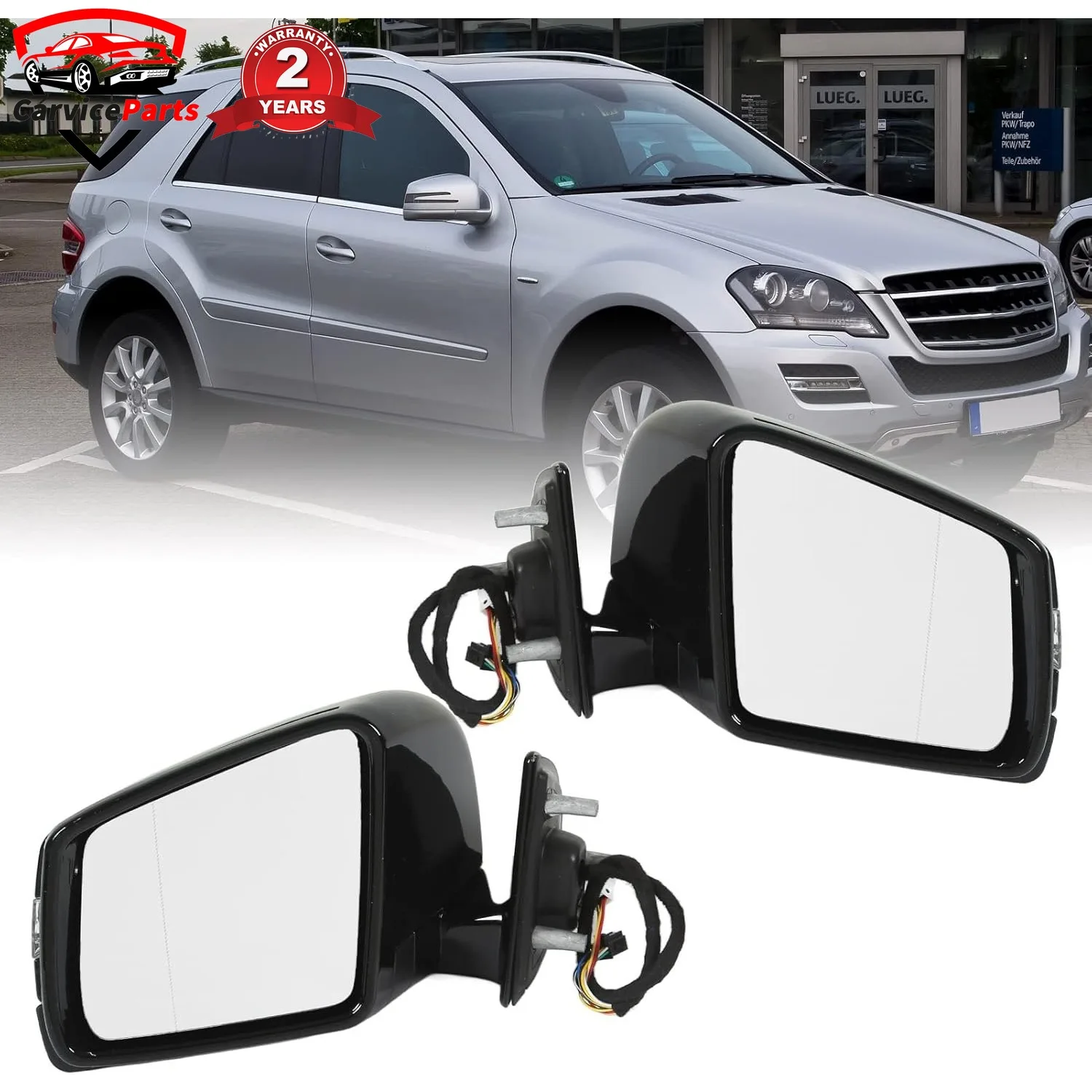 Side door Mirror Assembly for Mercedes-Benz X164 W164 GL320 ML320 ML63 ML350 turn signal glass lights Blind Spot 1648105193