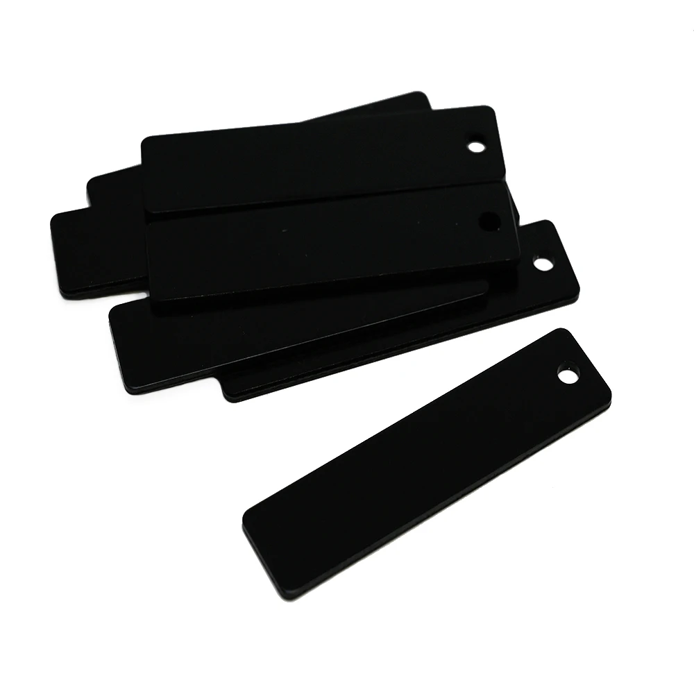 20 قطعة من الفراغات المعدنية المصنوعة من الألومنيوم المؤكسد باللون الأسود 12X51mm