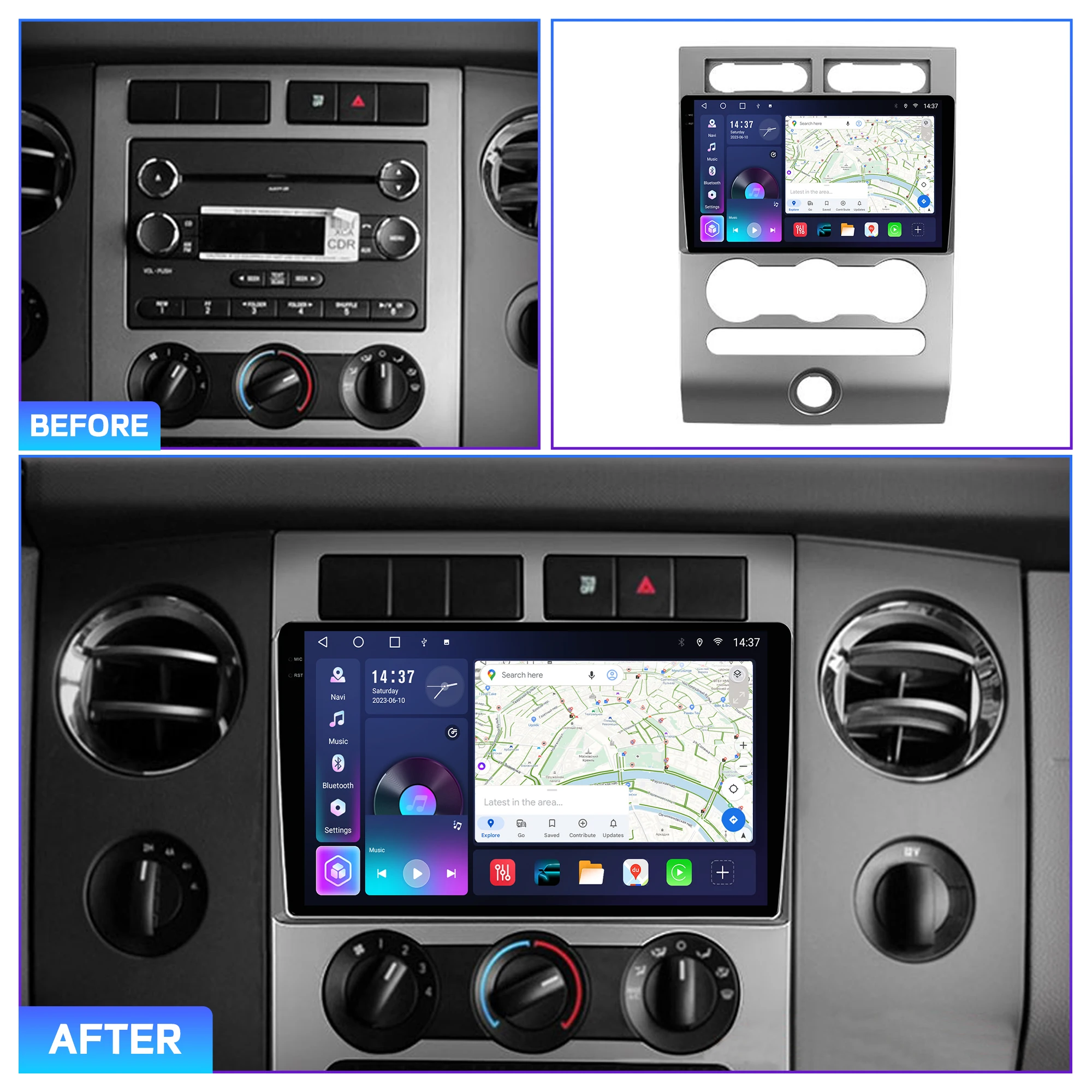 Penhui For Ford Expedition 3 2006 - 2017 Android Car DVD Player 2Din 9'' Touchscreen DSP Bluetooth Video Radio Multimedia System