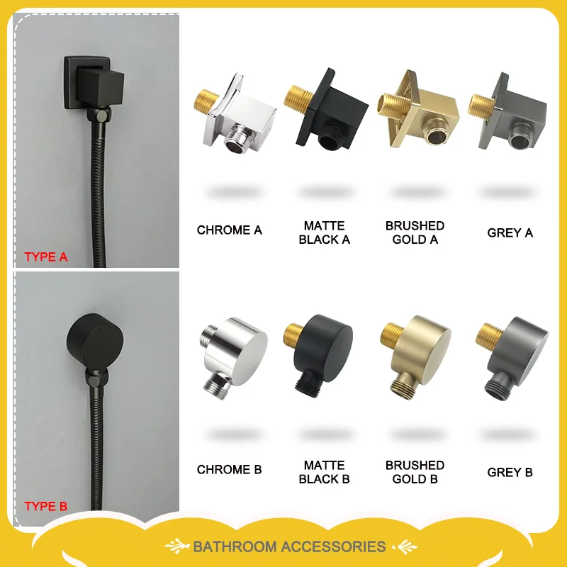 Brass Concealed Shower Head Connector Wall Supply Elbow G1/2Inch Water Outlet for Shower Connector Accessories