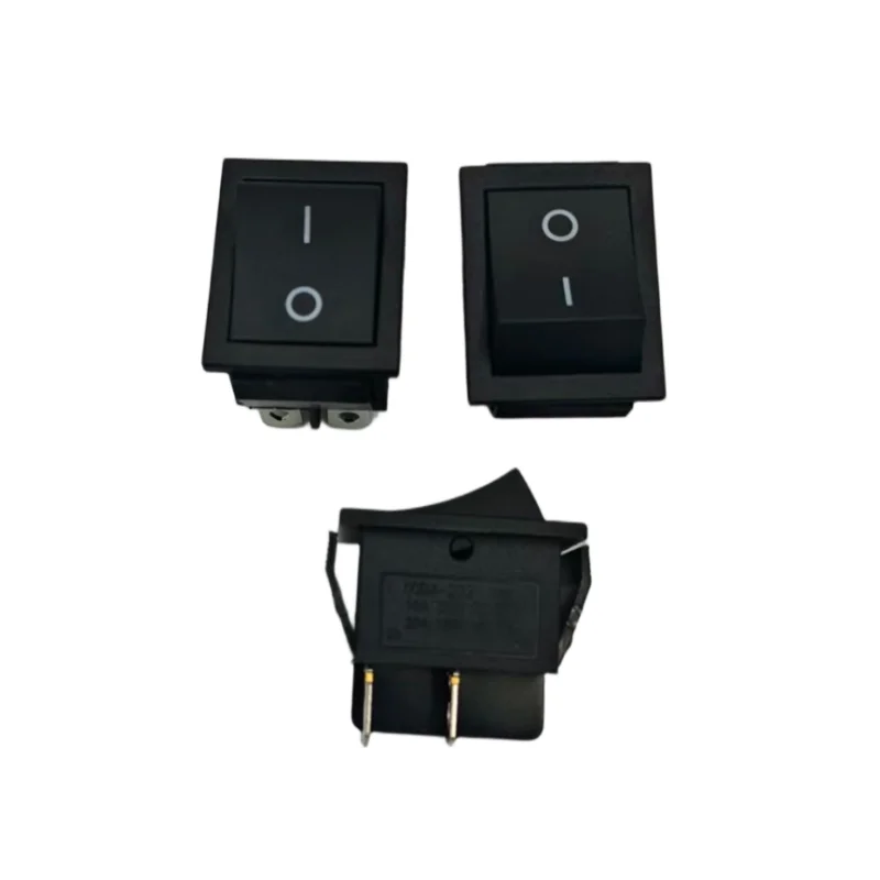 2pcs Black AC 15A 250V 20A 125V 4 Pins DPST On/Off Rocker Switch Spring Return Momentary automatic falls back in its off state