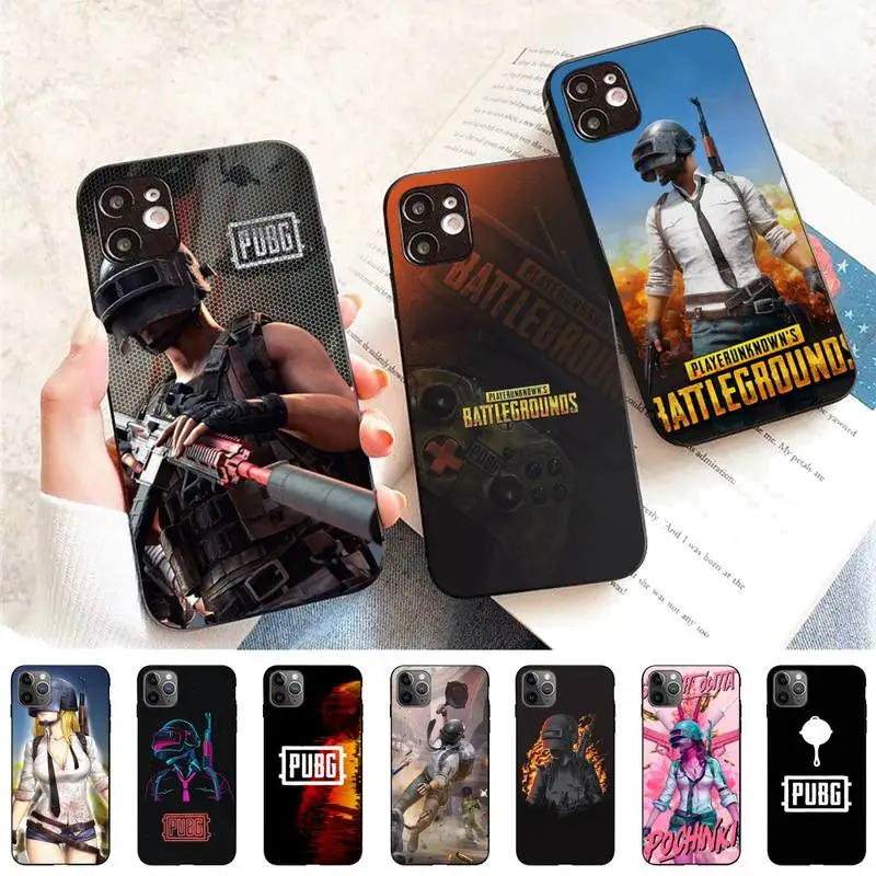 

Pubg Phone Case for iPhone 11 12 13 Mini Pro Max 8 7 6 6S Plus X 5 SE 2020 XR XS Funda Case