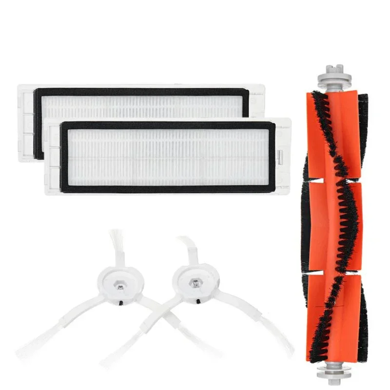 5PCS Mi Robot Vacuum Cleaner Parts Replacement Kit for Xiaomi Robo2 Robot S50 S51  Main Brush Filters Side Brushes Accessories