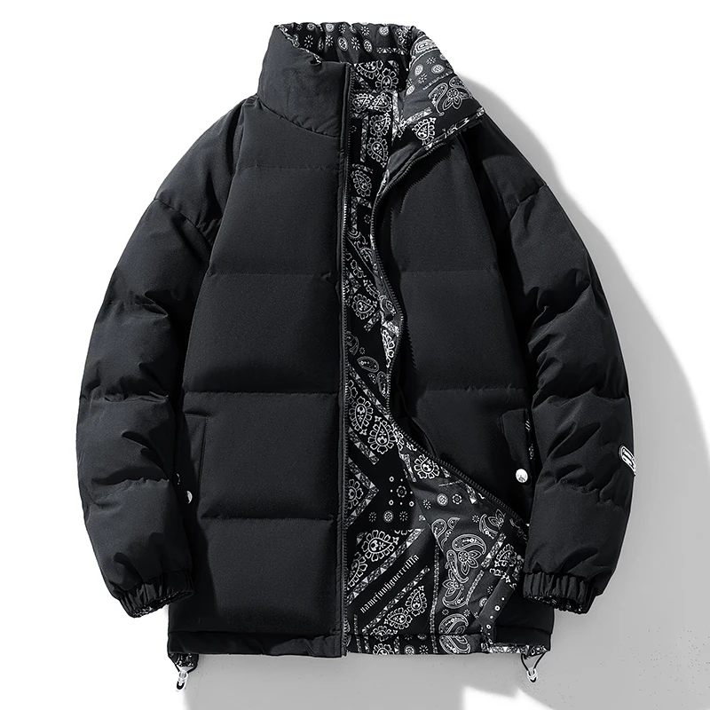 سترات شتوية جديدة للرجال مبطنة بالقطن مع دفء سميك، سترات رجالية عصرية وغير رسمية مزدوجة الجوانب