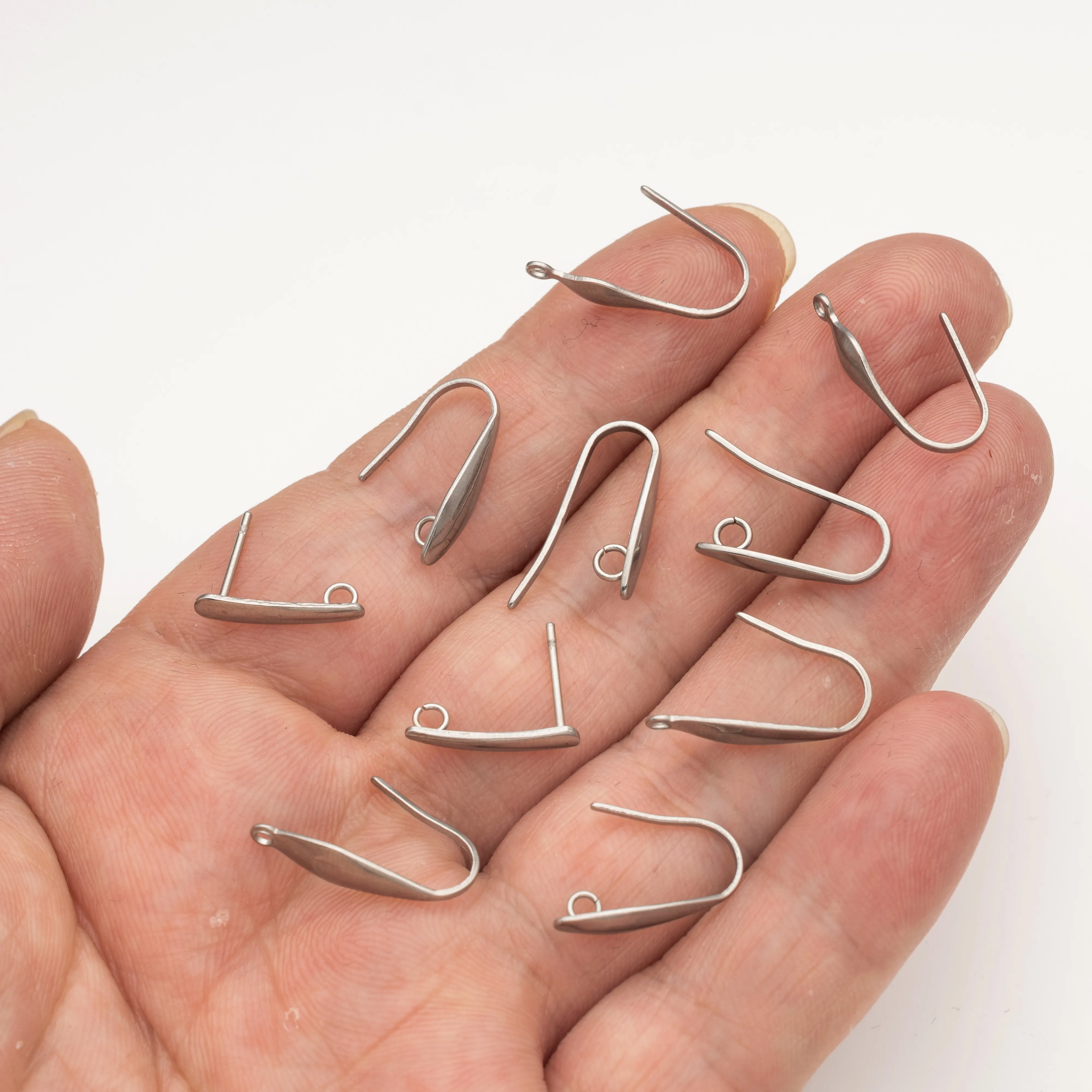 10pcs 5 Style Stainless Steel Fish Hook Earrings Hypoallergenic Ear Wires Findings for DIY Dangle Earring Women Jewelry Making