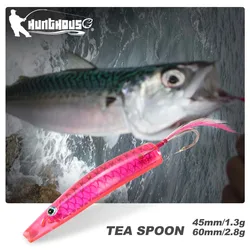 Hunthouse Spoon Spinning Fishing Lure Trolling Hard Bait Floating Sardine 45mm 60mm 70mm Saltwater For Bluefish Fish Tackle