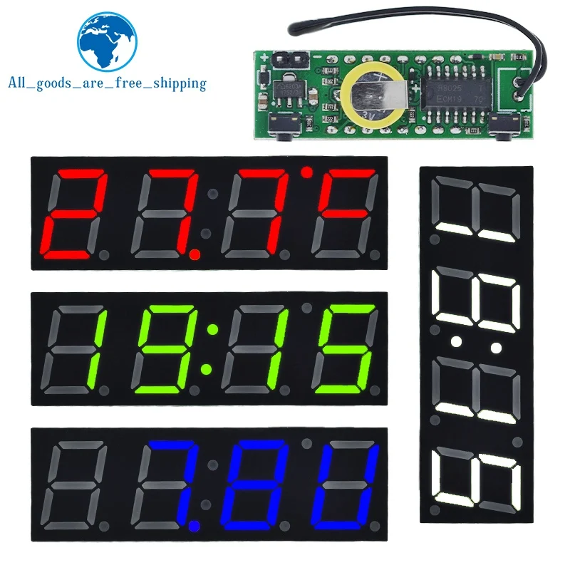 TZT 3 In 1 LED RX8025T Digitaluhr Temperatur Spannungsmodul DIY Zeit/Thermometer/Voltmeter DC 5-30 V für Arduino