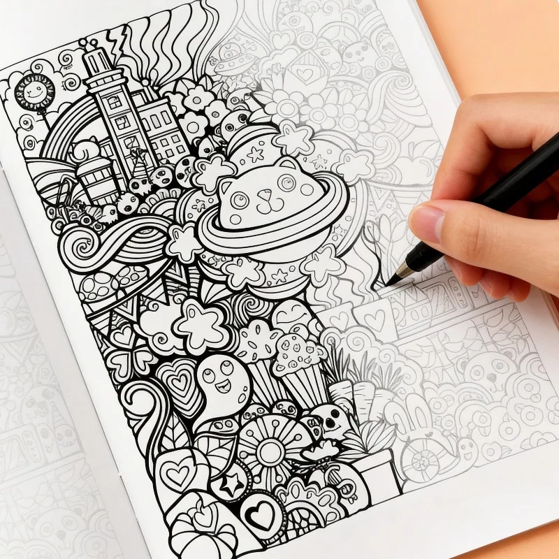 A Stress Relieving Fun Copy of Colored Graffiti Art Book Suitable for Artistic Creation To Decompress An Adult Creative Art Gift