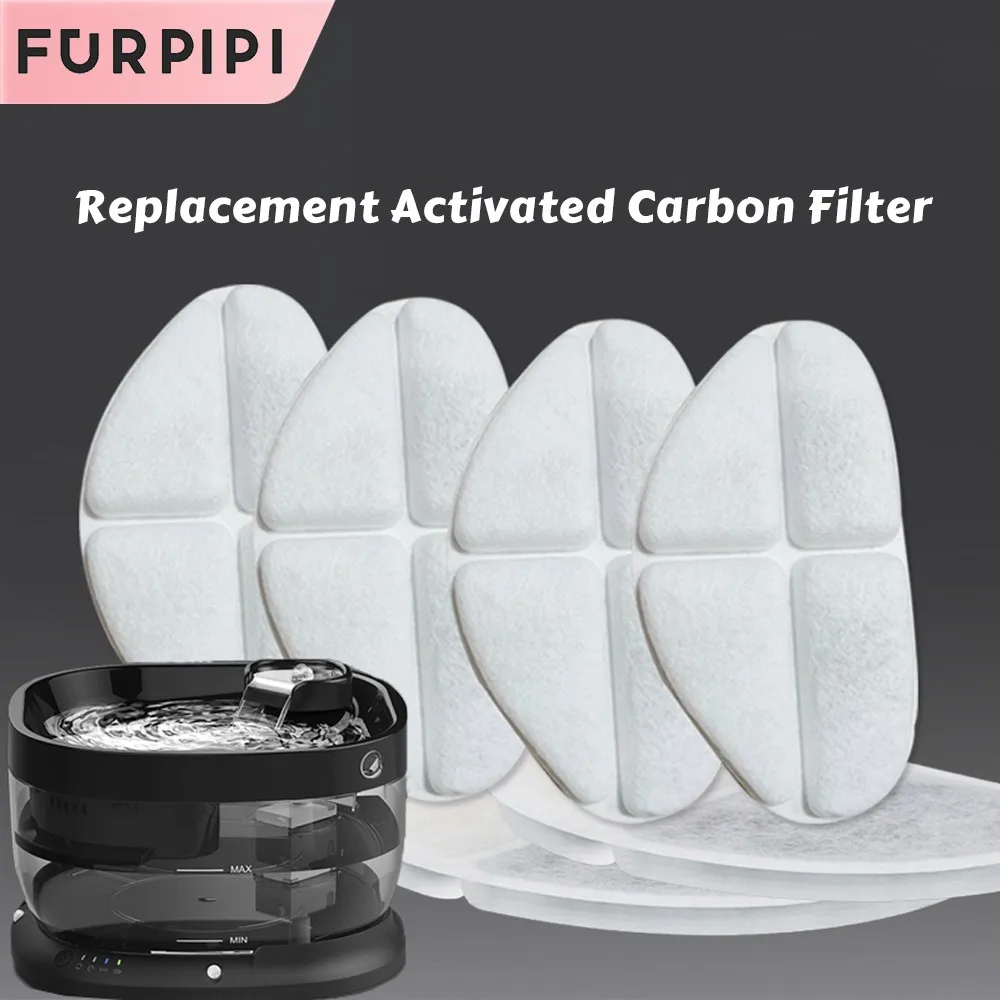 Replacement Activated Carbon Filter For Cat Water Drinking Fountain Replaced Filters Flower For Dog Pet Round Fountain Dispenser