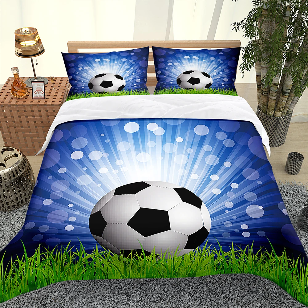 

Sports Badketball Grassland Football Field Queen King Full Size Duvet Cover Bedding Linen Set 2 Seater Bedspread 200x200 240x220