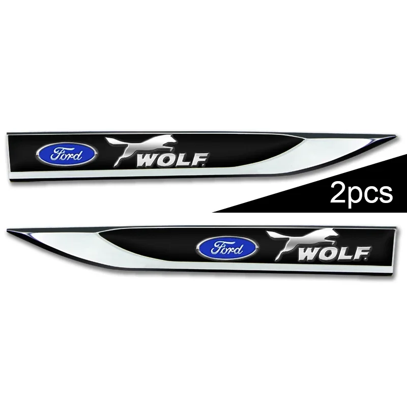 2PCS Side Sports Decals Car Body Decoration Stickers For Ford Focus 2 3 1 Fiesta MK1 MK2 MK3 MK7 Fusion Ranger Car Accessories