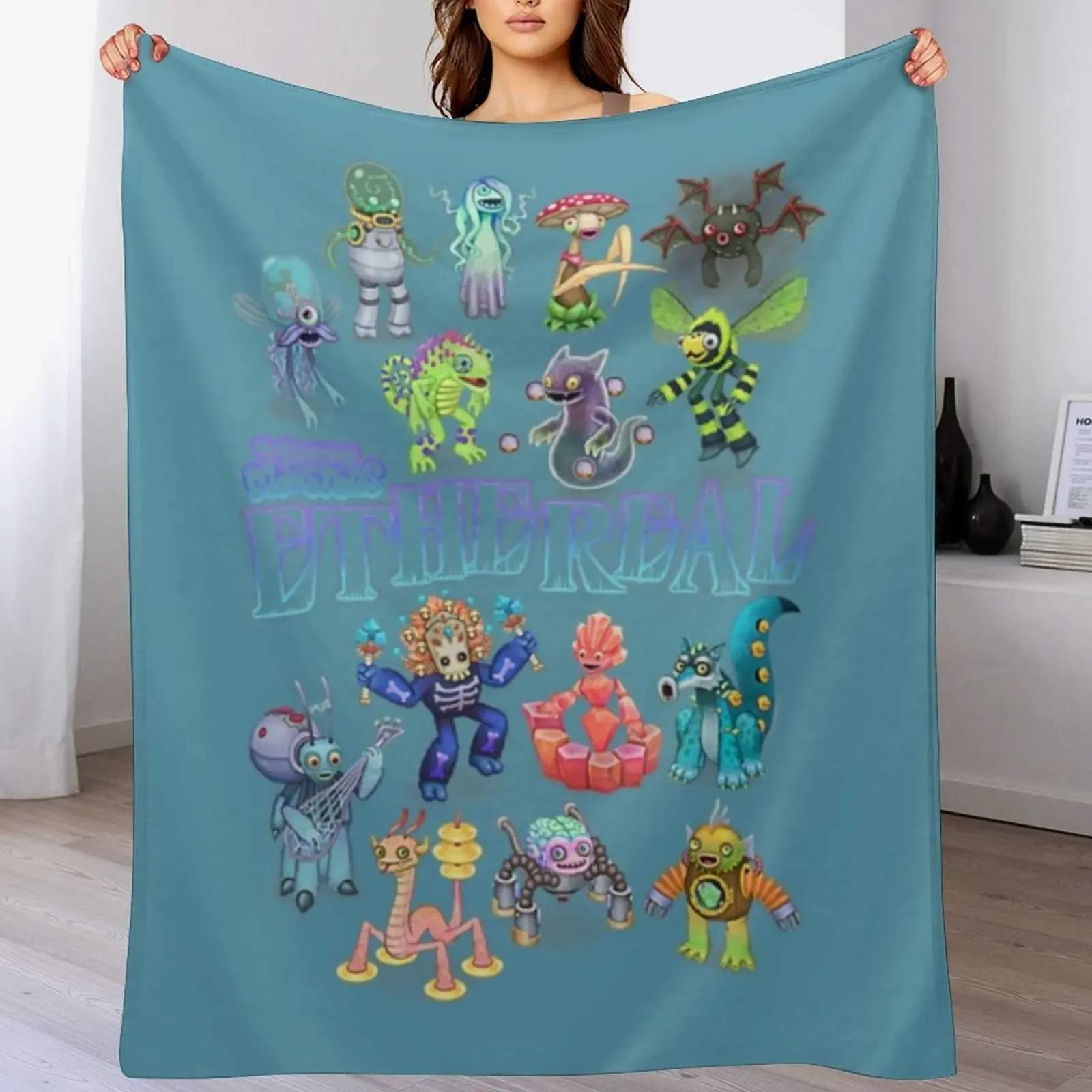 

Ethereal Monsters Premium Throw Blanket Fluffy Cozy Throw Blanket for Home Decor