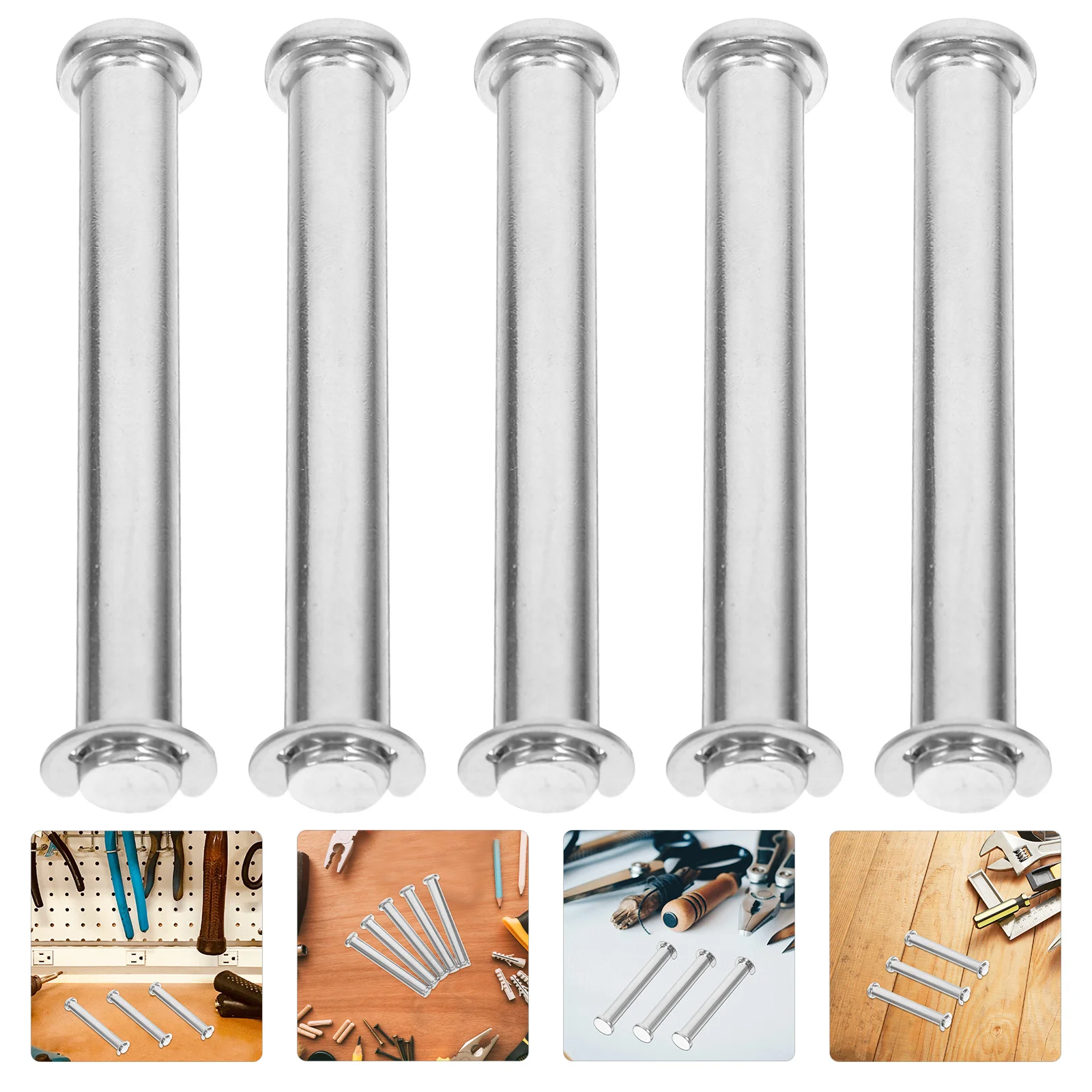 

5Pcs Pallet Rack Locking Pin Stainless Steel Flat Head Groove Positioning Cylinder M10x80 Safety Clip Heavy Duty Retaining Rings