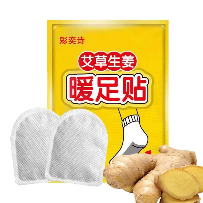 

2-20Pcs Warm Foot Patch Up To 10 Hours Of Heat Odorless Hot Insole Wormwood Ginger Foot Warmers For Women Multifunctional