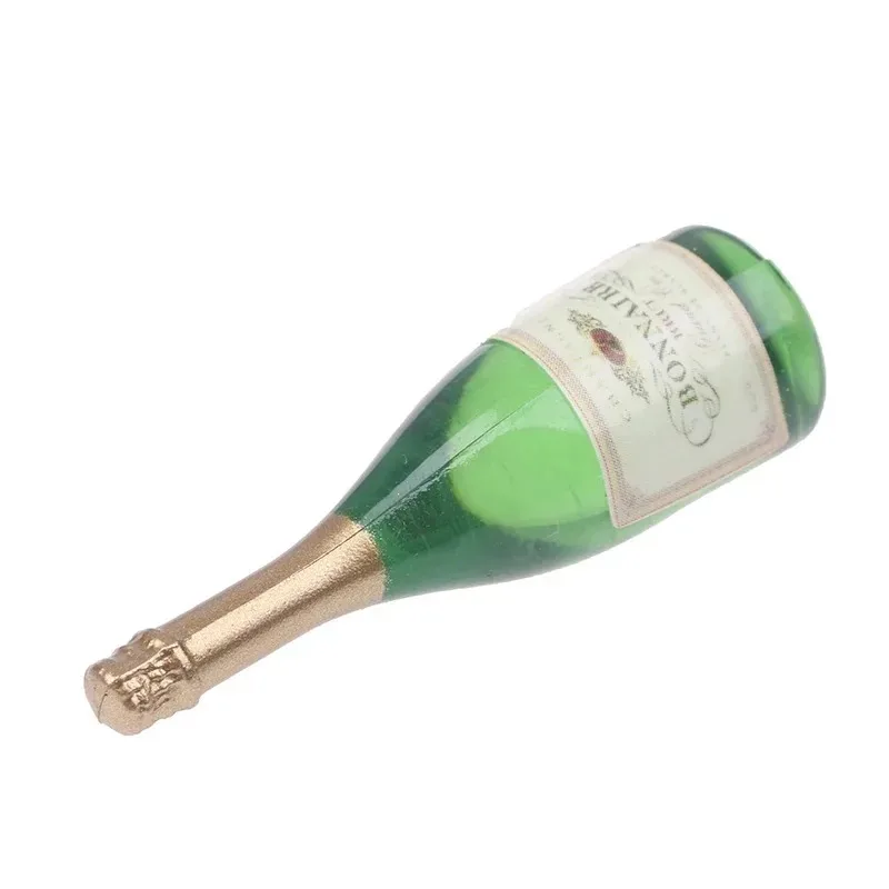 جديد 2 قطعة دمية مصغرة الزجاج زجاجات الشمبانيا الزجاج زجاجات الخمور النبيذ الصغير شرب لباربي Blyth دمى المطبخ لعبة