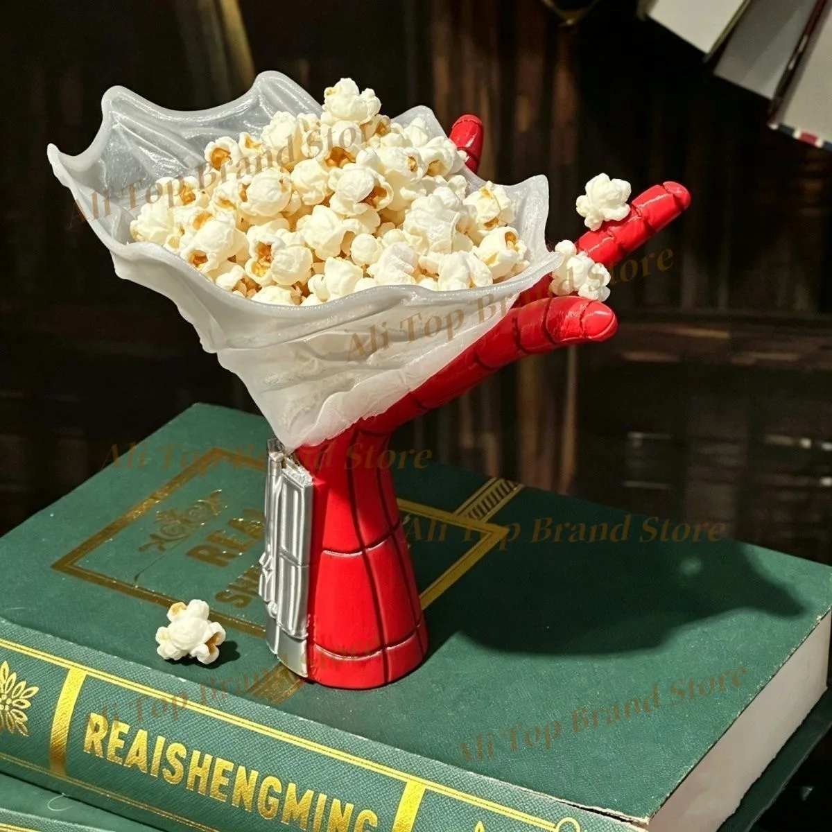 2026 HOT In Stock 3d Printed Popcorn Bucket Red Novelty Movie Night Popcorn Container Creative Jacket-Shaped Snack Bowl New