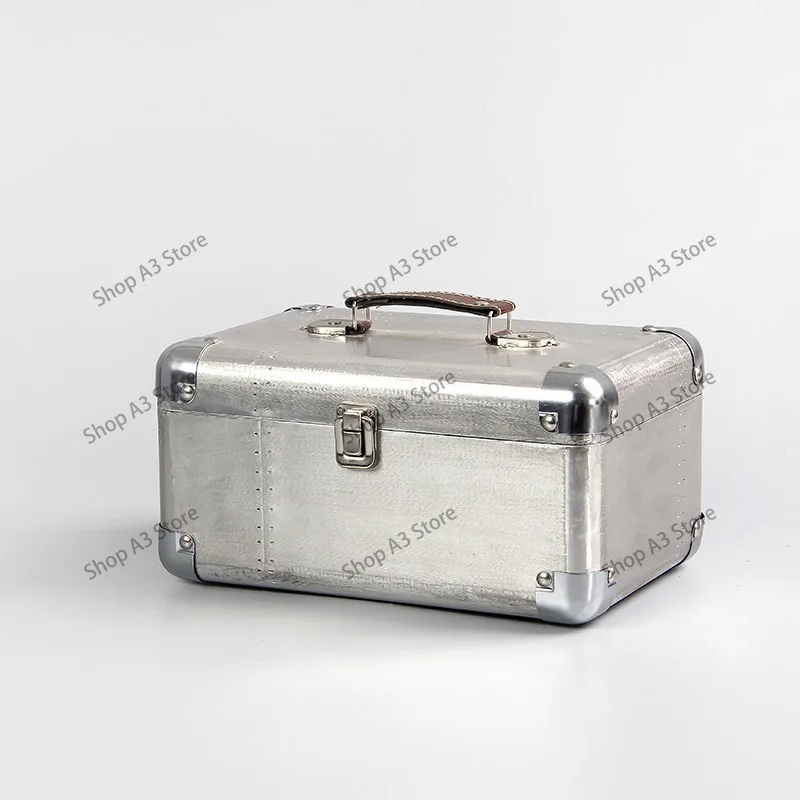 silver portable storage   household multi-functional storage   shock-proof , aluminum alloy tool  protective
