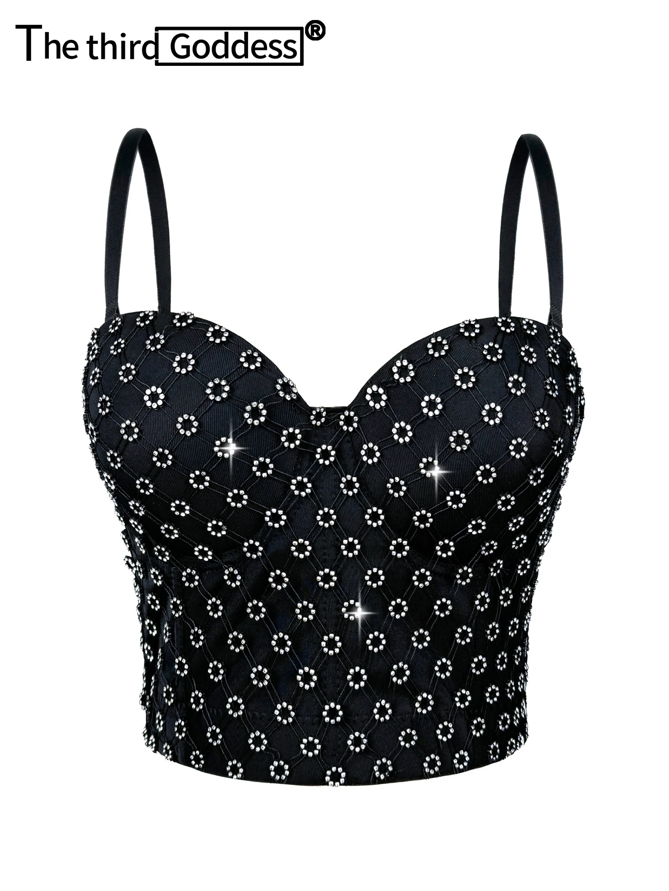 

Сексуальный розовый сетчатый корсет со стразами, укороченный топ, женский летний белый топ на бретельках, женская уличная одежда, укороченные топы для клубных вечеринок