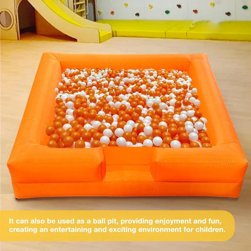 พองโฟม 10FT Ball Pit Pit Pit พร้อมเครื่องเป่าลมในตัว, แบบพกพาโฟมปาร์ตี้ Pit สําหรับกิจกรรมในร่ม/กลางแจ้งติดตั้งง่าย