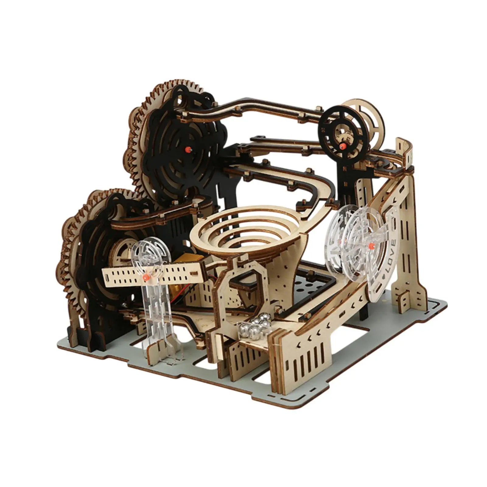 

Marble Maze Run Model Creative 3D Wooden Puzzle Wooden Mechanical Puzzle Roller Coaster for Ornament Holiday Valentines Day