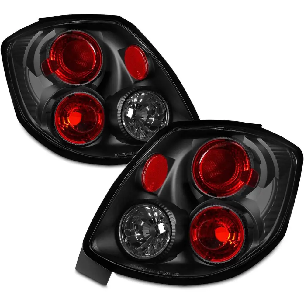 

- For 2003-2005 Toyota Matrix 4-Door Wagon Tail Lights Assembly Black Housing Clear Lens Complete Full Set