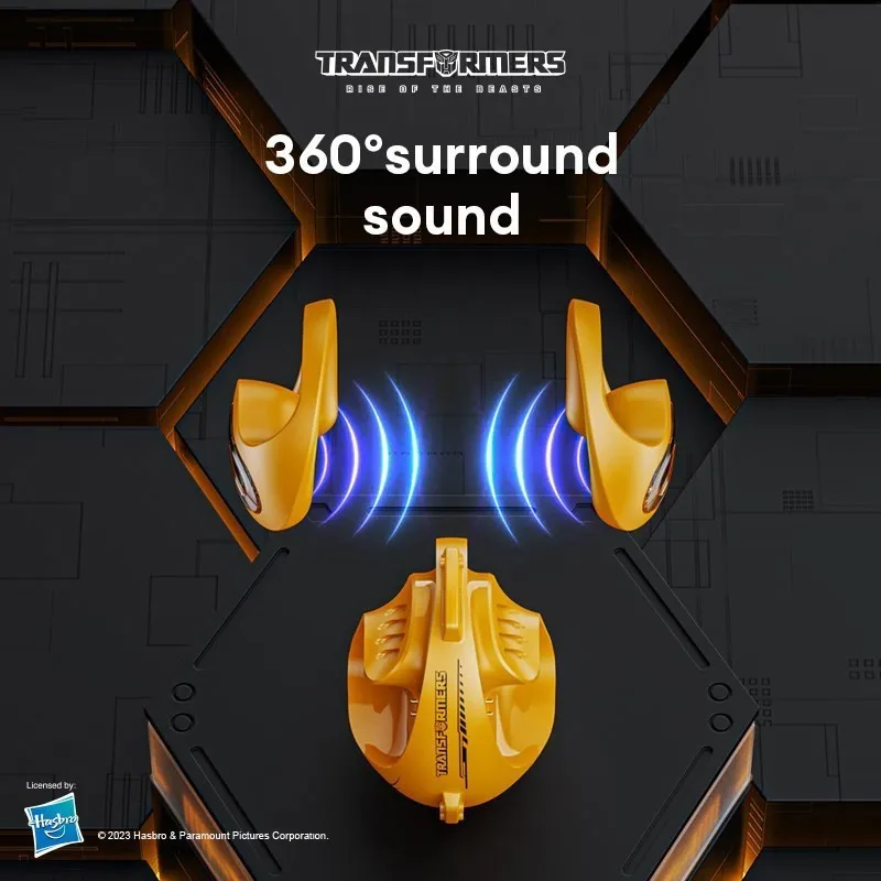 Transformers TF-T07 Bluetooth 5.4 Quick Connect Ear Hook Headphones HIFI Stereo Headset True Wireless Earphones with Mic