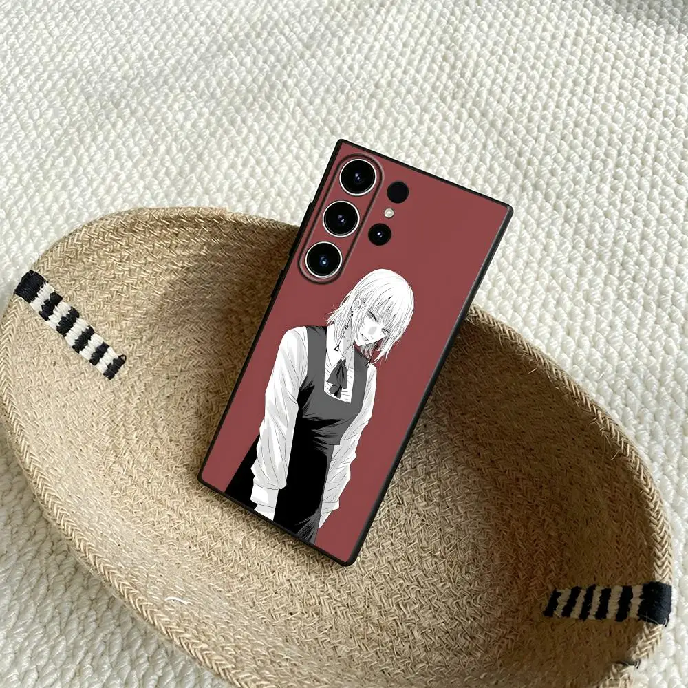 Chainsaw Man Death Devil Phone Case For Samsung Galaxy S26 S25 S24 S23 S22 S21 S20 Plus Ultra Fold A Soft Black