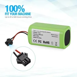 New 14.4V 2800mAh Li-ion Battery For Lefant m210b Robot Vacuum Cleaner Accessories