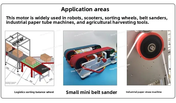 2436V DC 70 Motor Brushless Scooter Wheel Hub Speed Regulation 2.5 Inch Balance Wheel Belt Grinding Machine Drive Tool