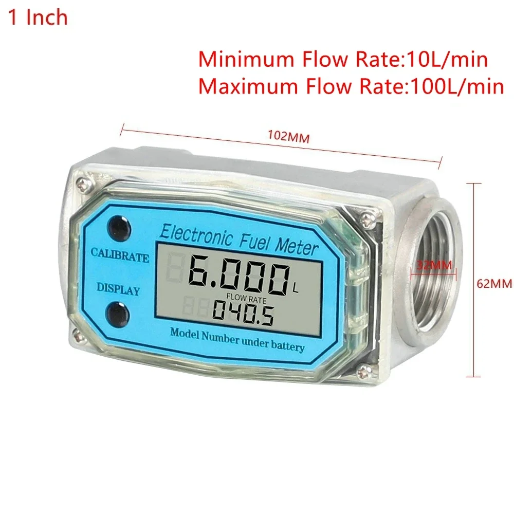 Electronic Digital Turbine Liquid Flow Meter Meter PCB Electronic Flow Indicator Gasoline Kerosene Methanol Water Sensor