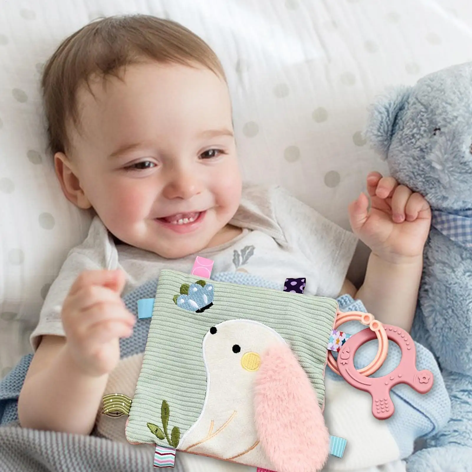 Kids Sleep Companion Bunny Shape Breathable Gentle Towel Soft Rabbit Security Blanket For Girl Car Seat Bed Travel Home Indoor