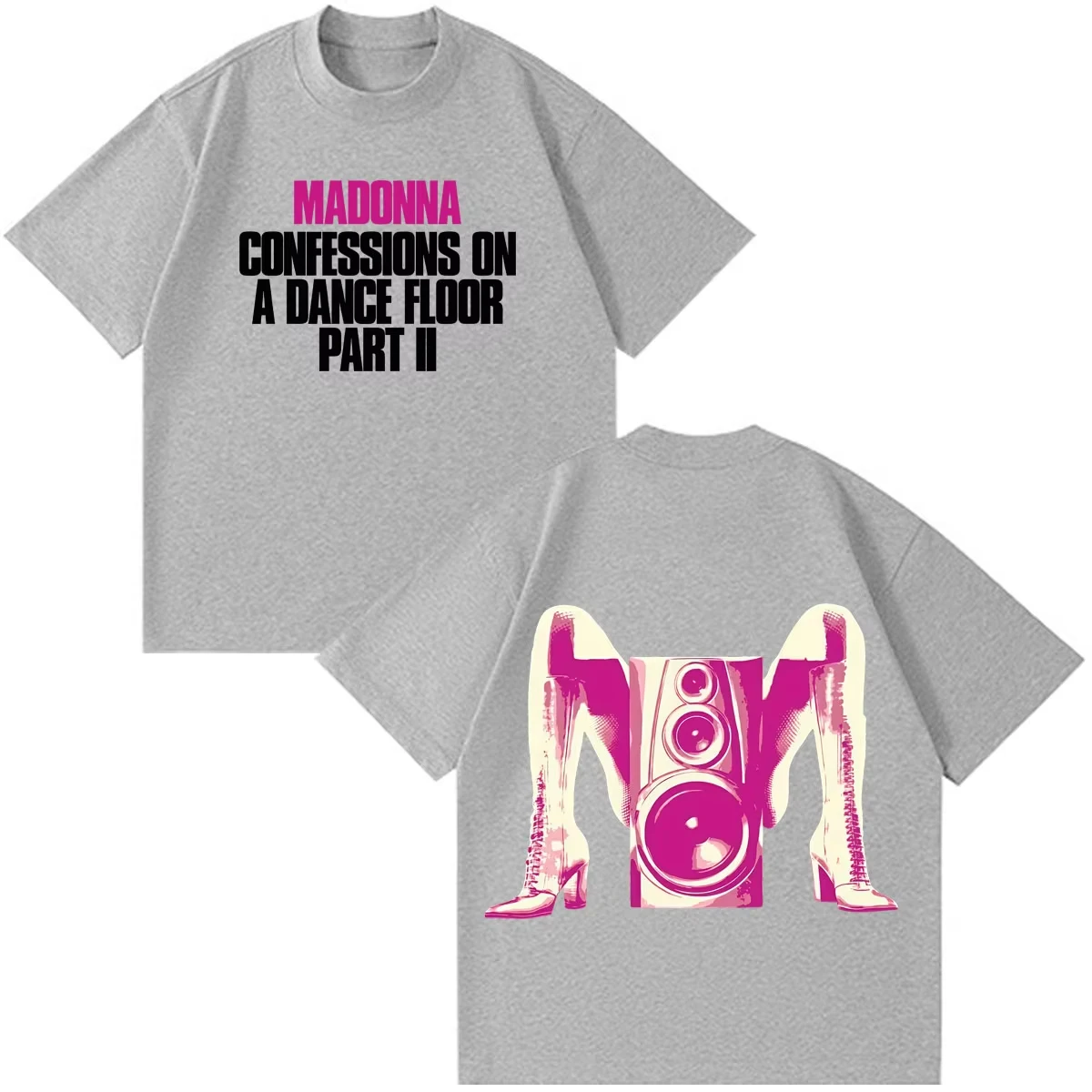 Summer Hot Madonna CONFESSIONS II Album Tour 2026 Print T Shirt Men Women Fashion T-shirt Short-sleeved Loose Casual Clothing