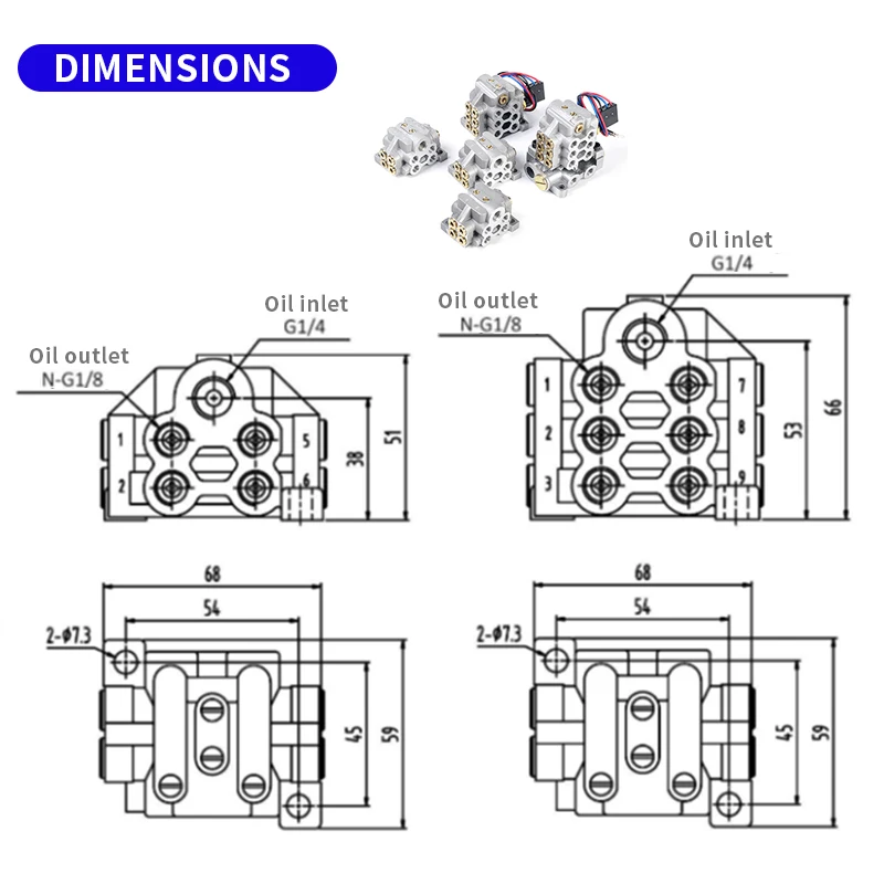 Распределитель смазочного блока типа TLF U-12 Прогрессивный распределительный блок хороших продаж для дозирования централизованного смазки