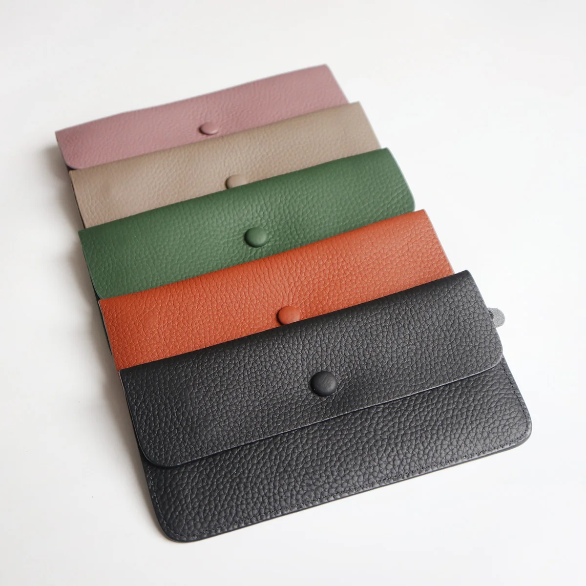 Luxury Clutch Wallet For Women Solid Simple Genuine Leather Female Slim Long Card Holder Purse Organizer Lady Travel Wallet