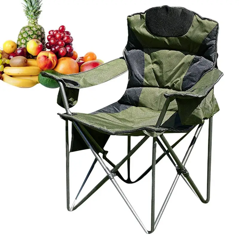 

Portable Fishing Chair Compact Folding Chair 600D Oxford Cloth Small Garden Party Folding Chair Iron Structure For Barbecue