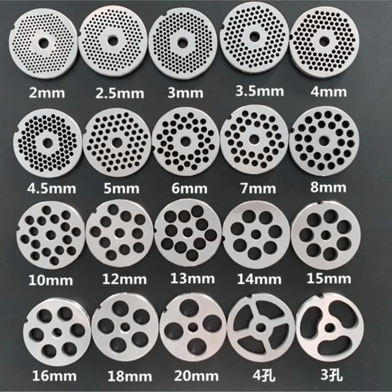 #12 Type Meat Grinder Plate 2/2.5/3-18mm Manganese Steel Knife For Mixer Food Chopper 69mm