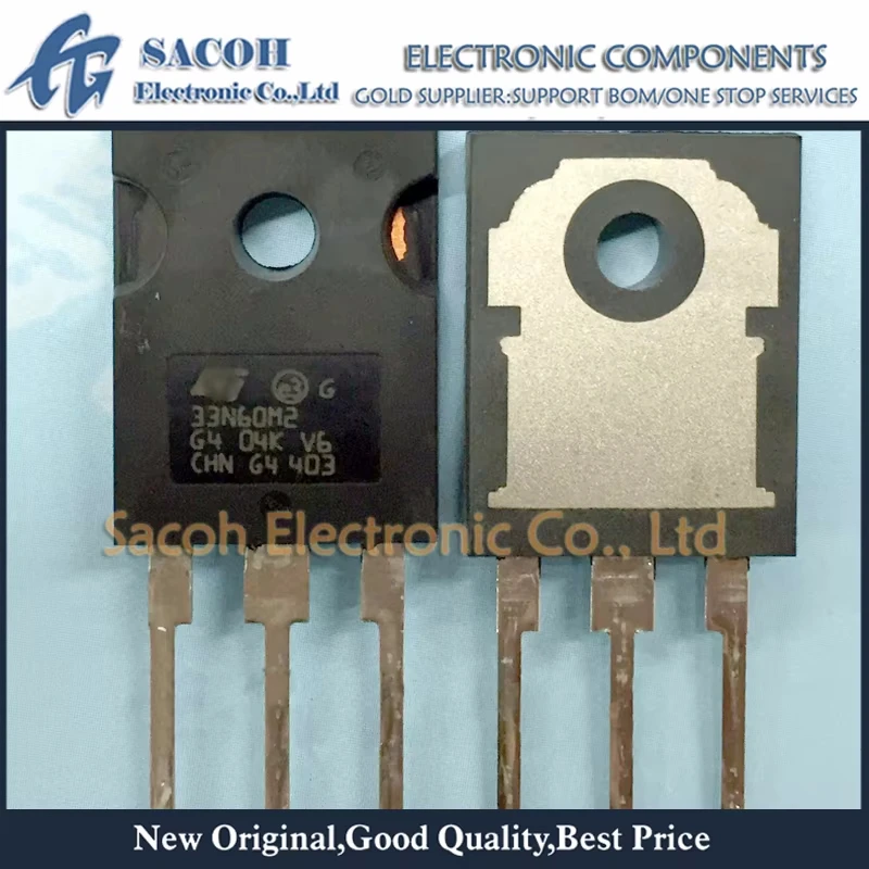 

New Original 5Pcs/Lot STW33N60M2 33N60M2 OR STW33N60DM2 33N60DM2 STW33N60 33N60 TO-247 26A NChannel 600V Power MOSFET