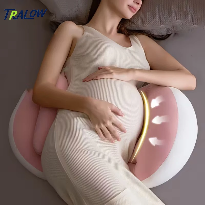 MuqiNush Pregnancy Pillow for Sleeping Portable,Maternity for Side Sleeper,Body Support for Back,Belly With Removable Cover