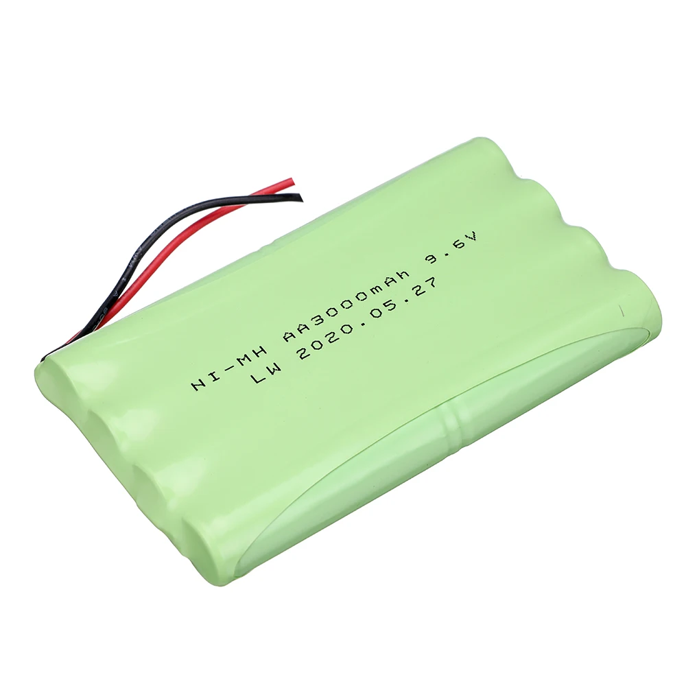 9.6V Ni-MH Battery For Rc toys Cars Tanks Robots Gun NiMH Battery AA 9.6 V 3000 mah Rechargeable Battery Pack for RC toys Trucks