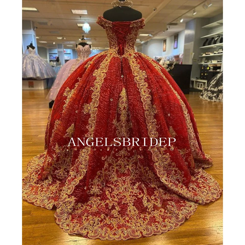 Angelsbridep abito da ballo rosso lavanda abito Quinceanera Sweetheart Lace Up Puffy Sweet 16 Dress Celebrity Party Gowns laurea