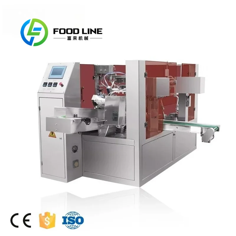 Premade Bag Filling Sealing Machine Multiple Optional Filling Stations Match Granule Liquid Powder Different Material Packing