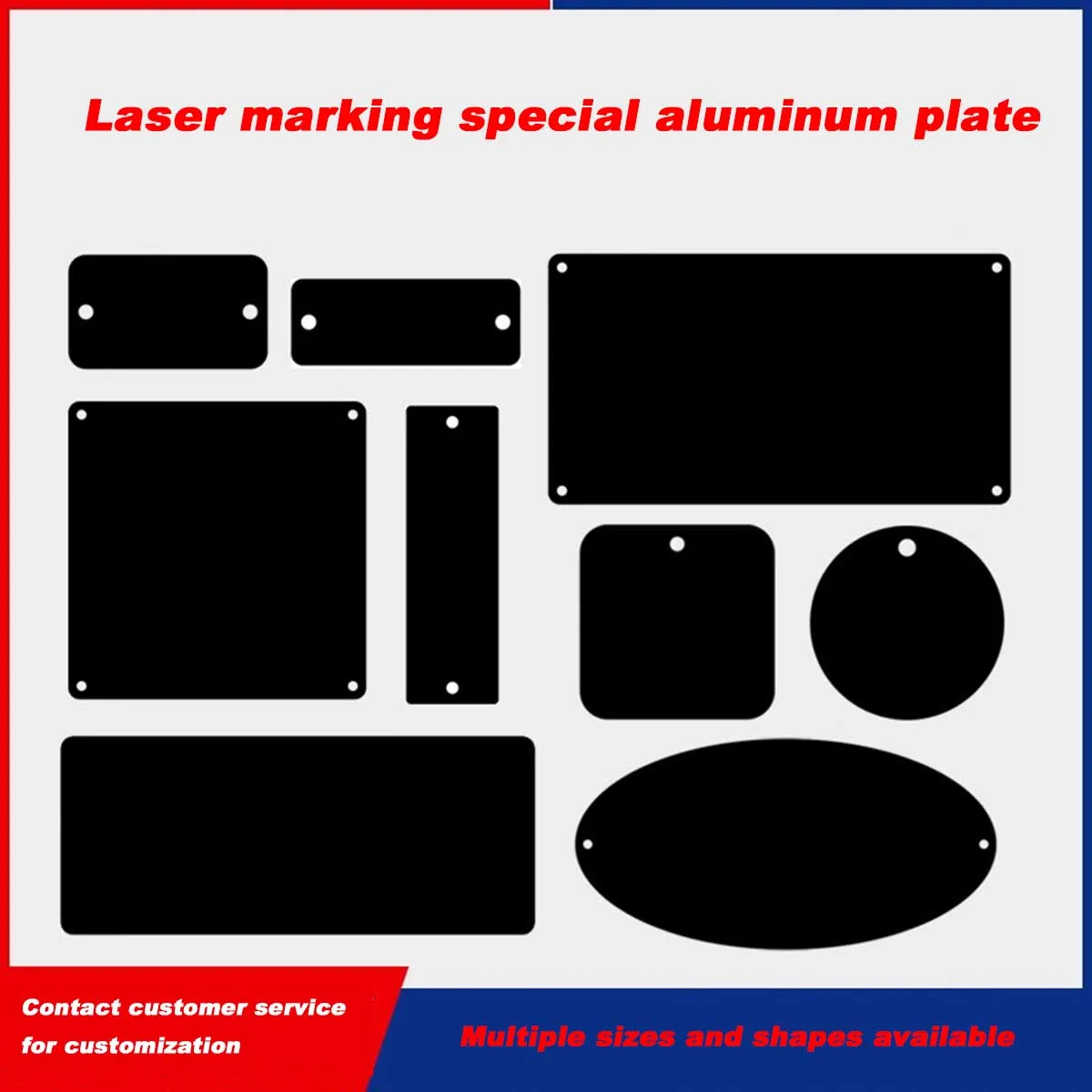 Customized Blank Nameplate Made Of Black Aluminum Plate Material