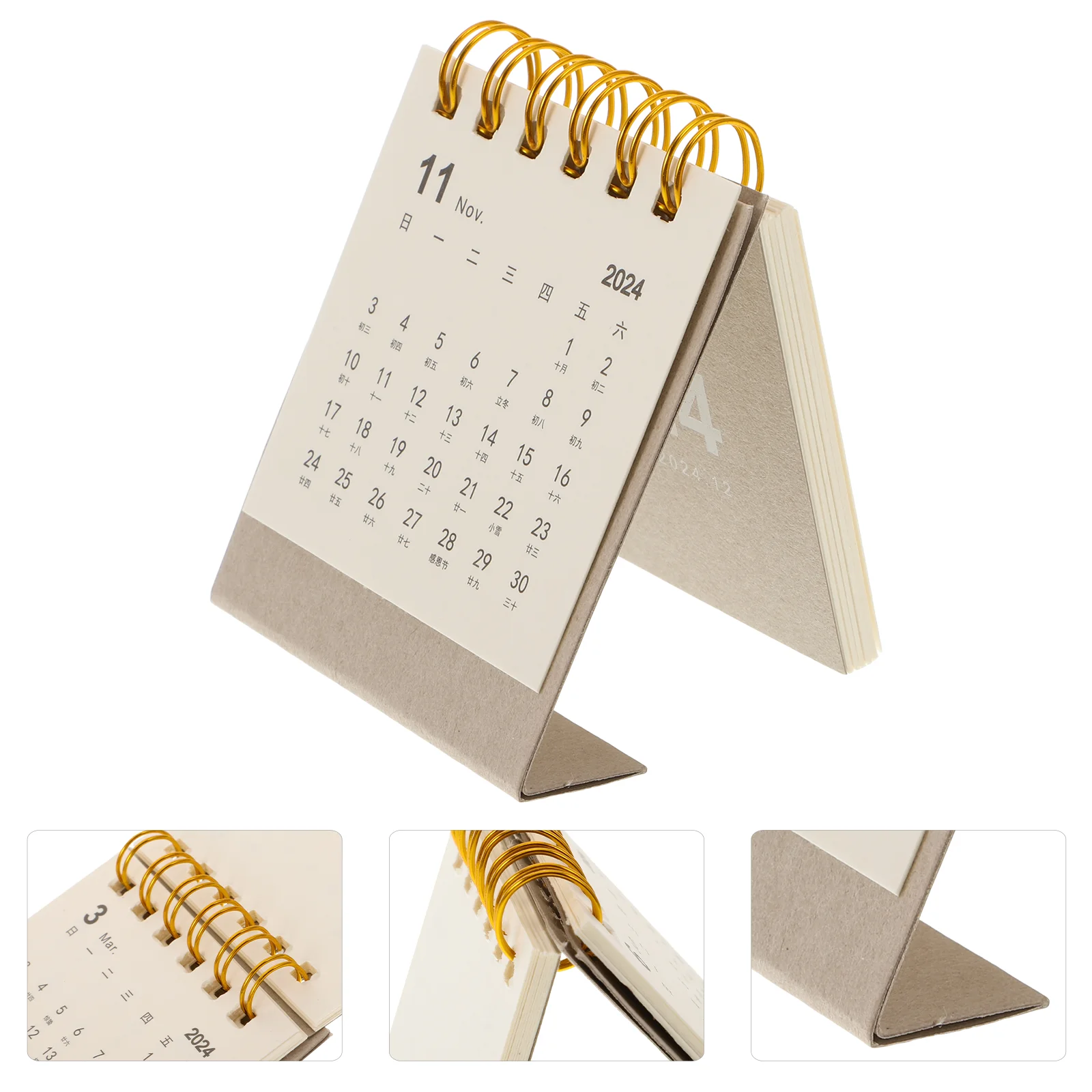 5 Pcs Daily Flip Calendar 2023 Mini Desk Desktop Portable Delicate Standing Office Advent for Children