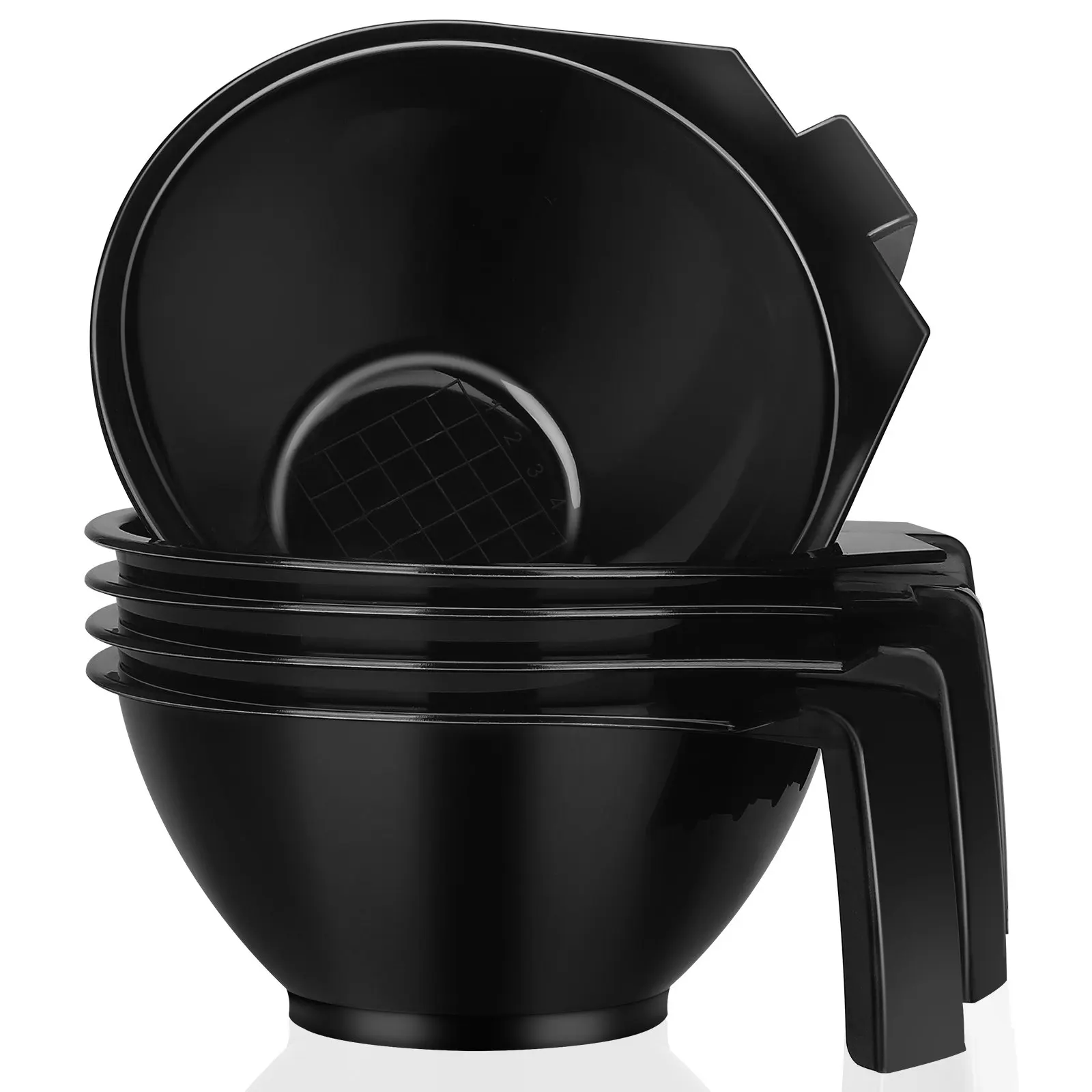 

Набор из 5 портативных пластиковых чаш для смешивания краски для волос с нескользящим основанием, для окрашивания волос, инструменты для салонов красоты, чашки для смешивания цветов, для ухода за кожей