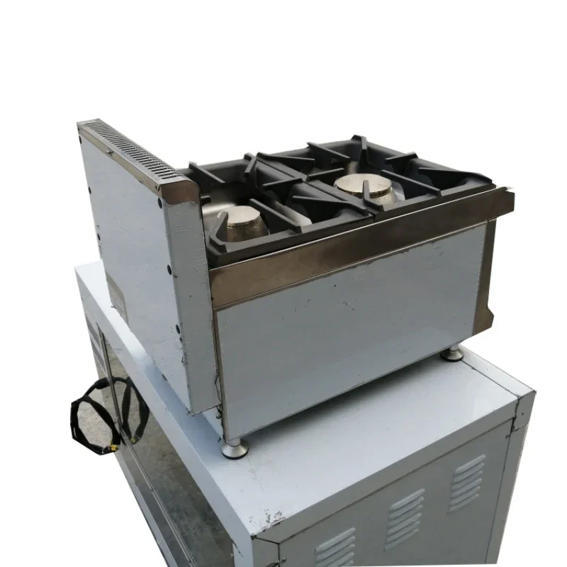 GH-587 Bureau Cuisinière À Gaz Claypot Portable En Acier Inoxydable Double Tête Cuisinière À Gaz Commercial Cuisinière À Gaz