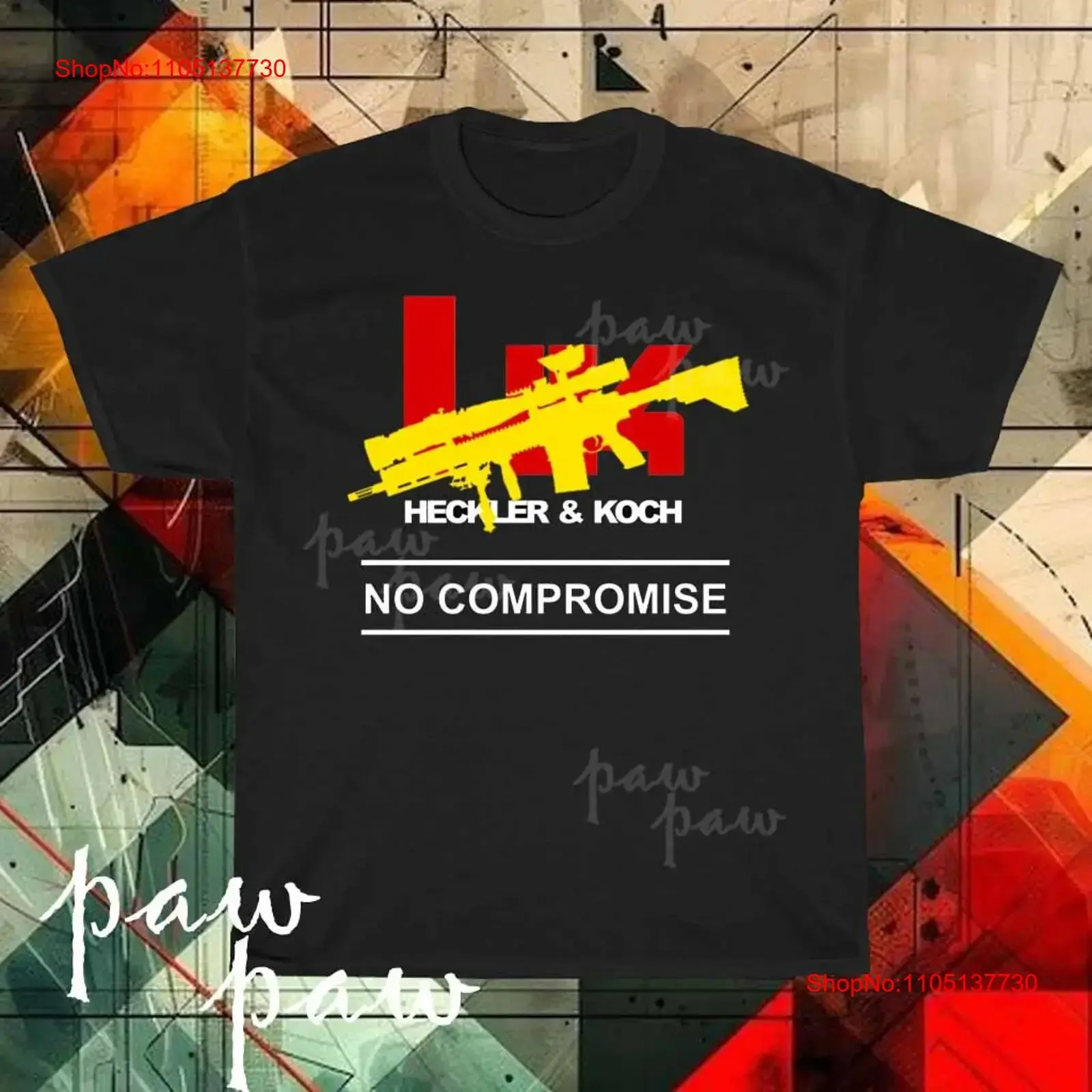 جديد Heckler Koch HK No Compromise Logo تي شيرت رجالي مضحك حجم S إلى 5XL خمر غسلها للارتداء اليومي أوم لينة