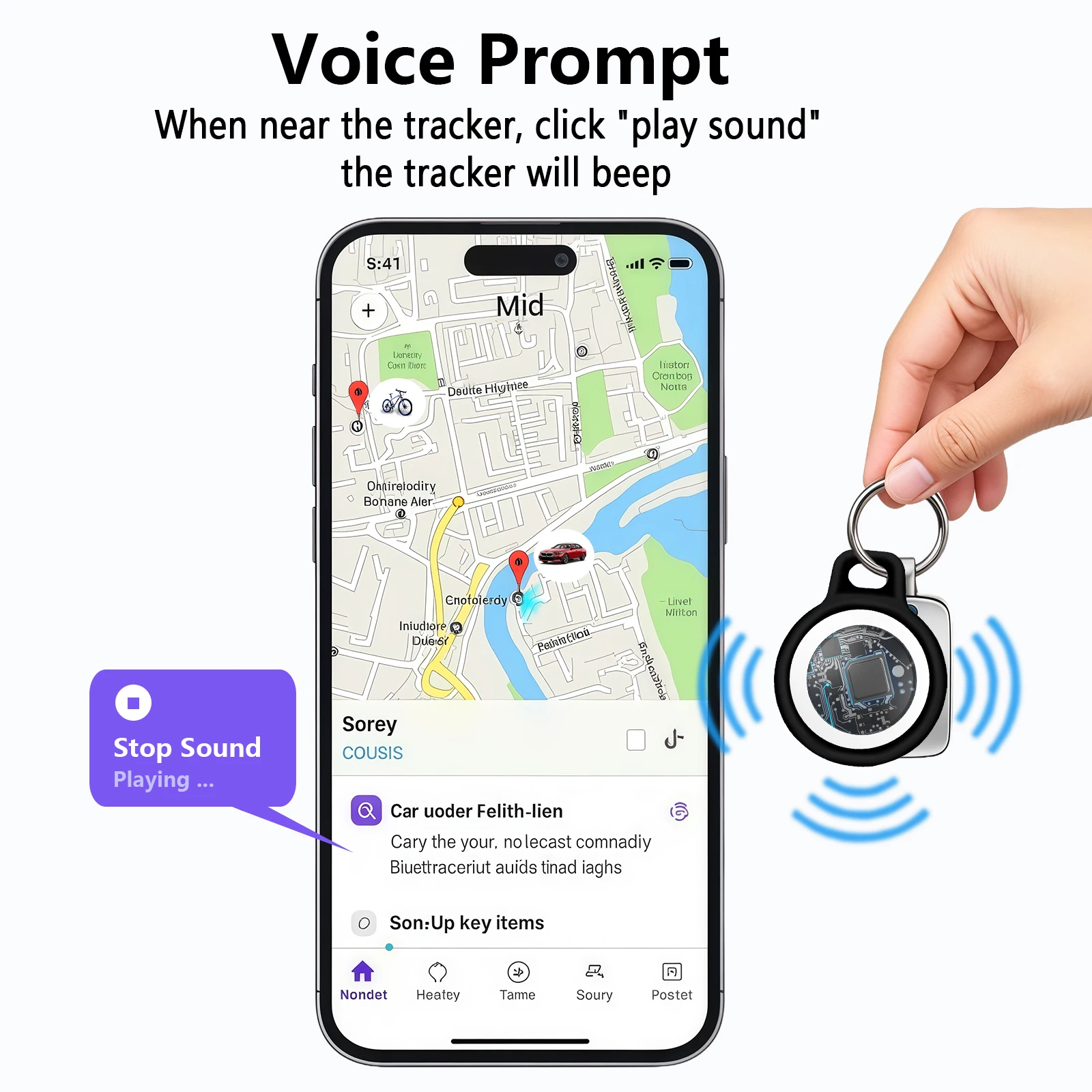 Timethinker Smart Bluetooth GPS Airtag Tracker Work with Apple Find My APP ITag Anti Lost Air Tag Locator Pet Finder for IOS